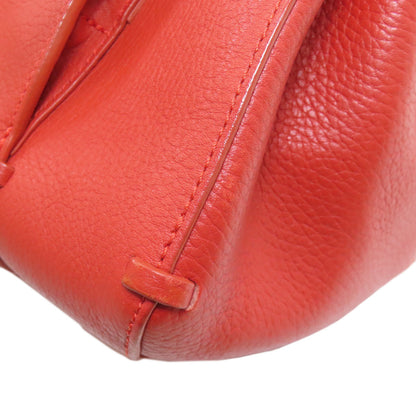 Longchamp ロンシャン ロゴ ハンドバッグ レザー レディース 中古