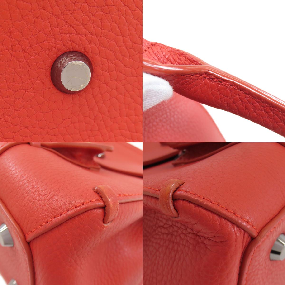 Longchamp ロンシャン ロゴ ハンドバッグ レザー レディース 中古
