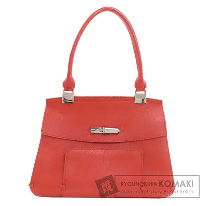 Longchamp ロンシャン ロゴ ハンドバッグ レザー レディース 中古
