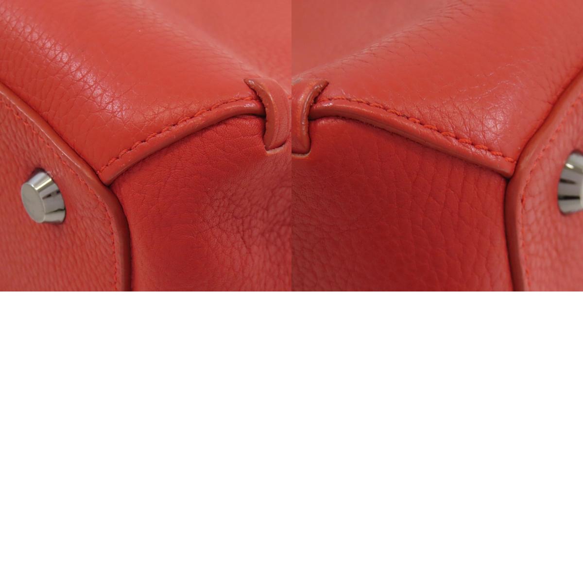 Longchamp ロンシャン ロゴ ハンドバッグ レザー レディース 中古