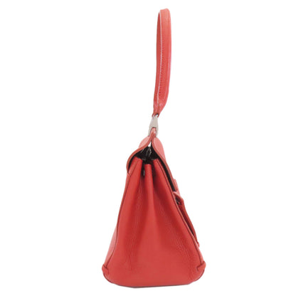 Longchamp ロンシャン ロゴ ハンドバッグ レザー レディース 中古