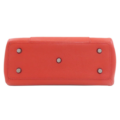Longchamp ロンシャン ロゴ ハンドバッグ レザー レディース 中古