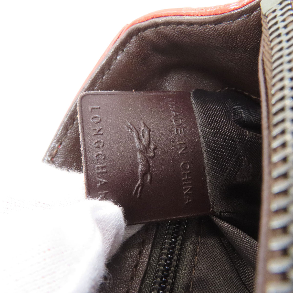 Longchamp ロンシャン ロゴ ハンドバッグ レザー レディース 中古