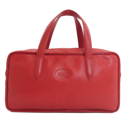 Longchamp ロンシャン ロゴ ハンドバッグ レザー レディース 中古