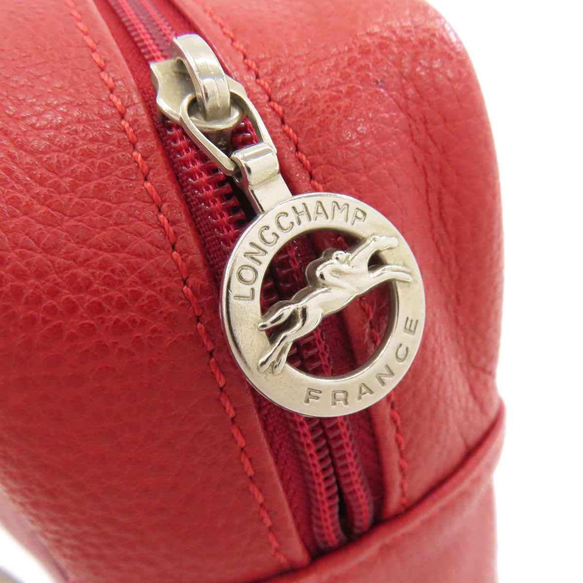Longchamp ロンシャン ロゴ ハンドバッグ レザー レディース 中古