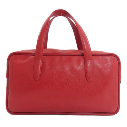 Longchamp ロンシャン ロゴ ハンドバッグ レザー レディース 中古