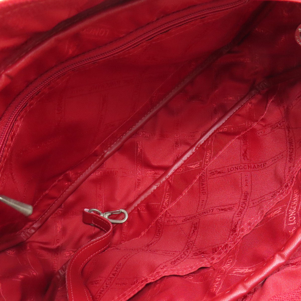 Longchamp ロンシャン ロゴ ハンドバッグ レザー レディース 中古