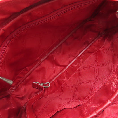 Longchamp ロンシャン ロゴ ハンドバッグ レザー レディース 中古
