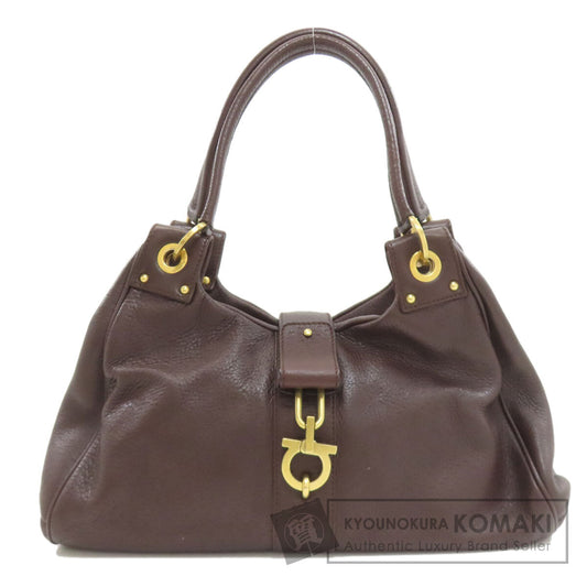 Salvatore Ferragamo サルヴァトーレフェラガモ ガンチー二金具 ハンドバッグ レザー レディース 中古