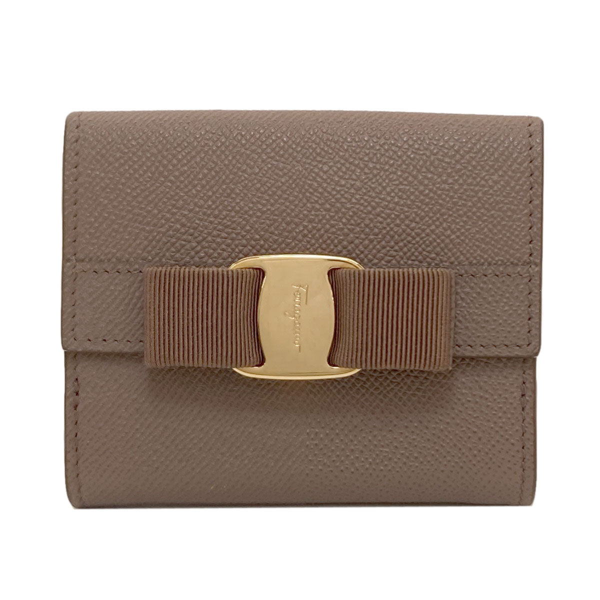 Salvatore Ferragamo サルヴァトーレフェラガモ ヴァラリボン 二つ折り財布（小銭入れあり） レザー レディース 中古