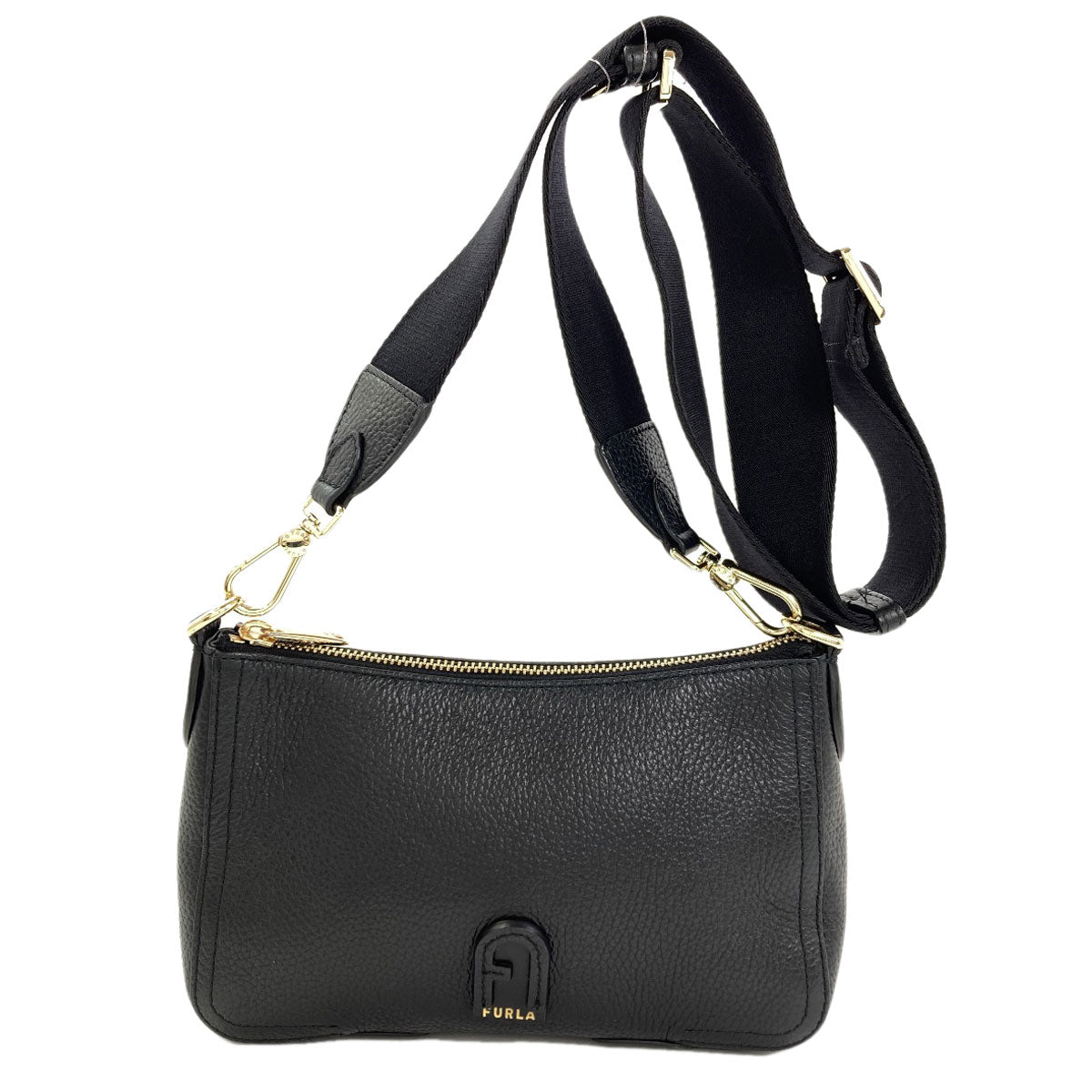 Furla フルラ アーチロゴ ショルダーバッグ レザー レディース 中古
