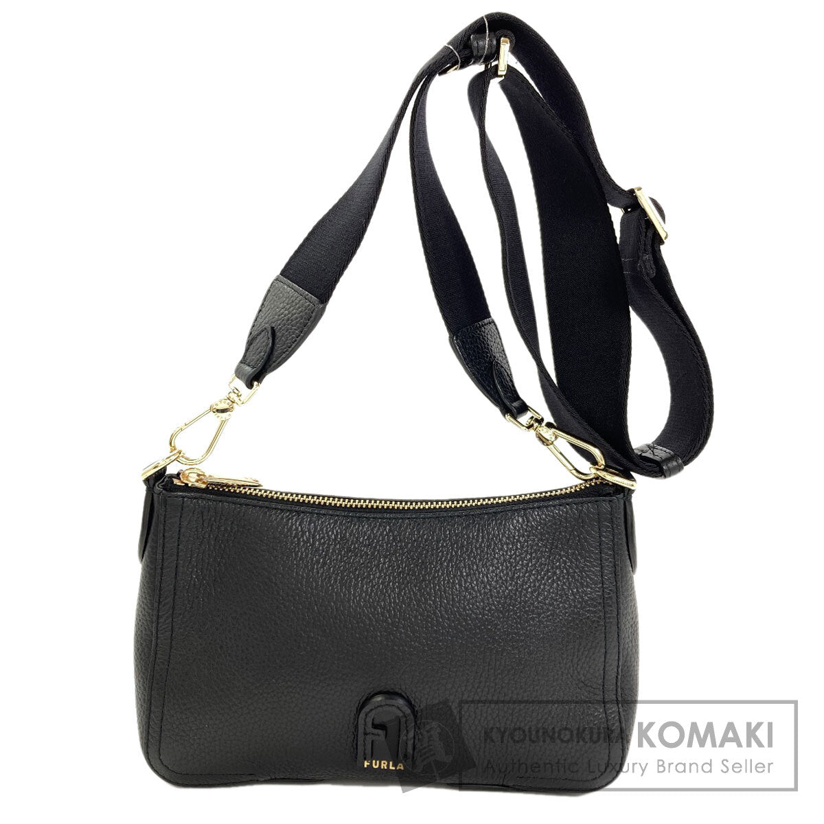 Furla フルラ アーチロゴ ショルダーバッグ レザー レディース 中古