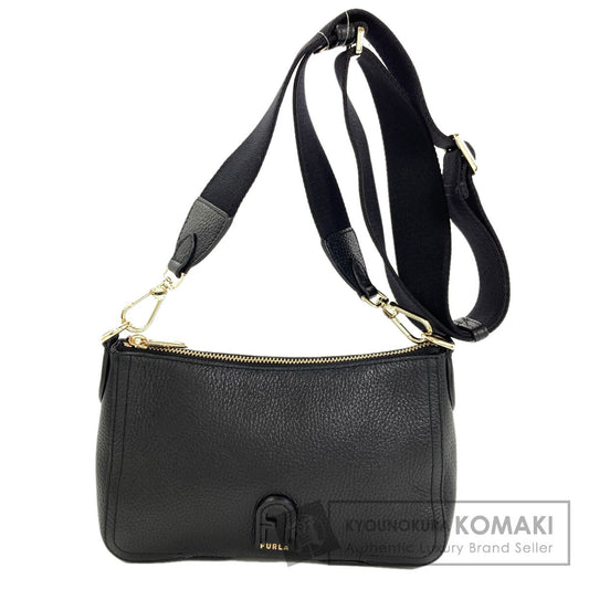 Furla フルラ アーチロゴ ショルダーバッグ レザー レディース 中古