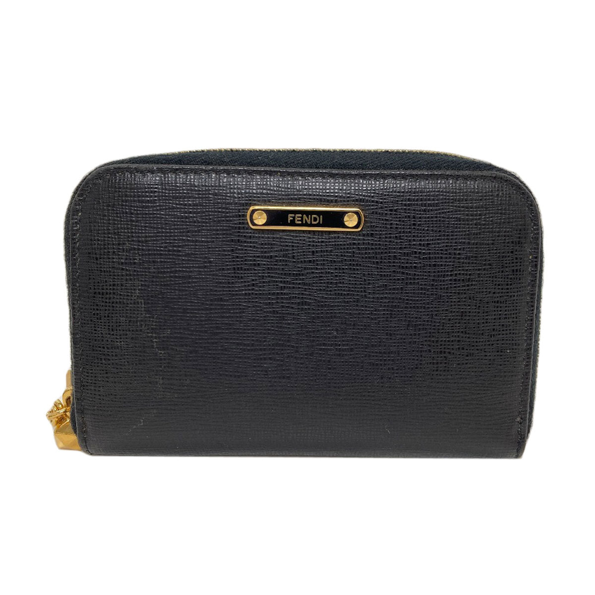 FENDI フェンディ ロゴ カードケース レザー レディース 中古