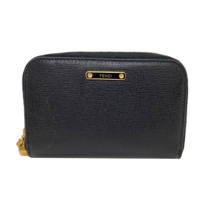 FENDI フェンディ ロゴ カードケース レザー レディース 中古