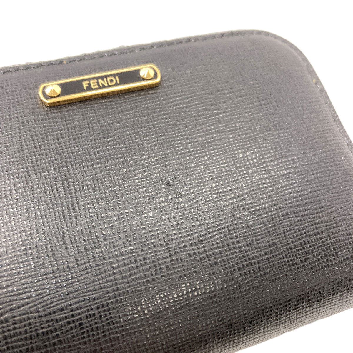 FENDI フェンディ ロゴ カードケース レザー レディース 中古
