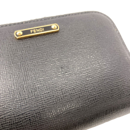 FENDI フェンディ ロゴ カードケース レザー レディース 中古