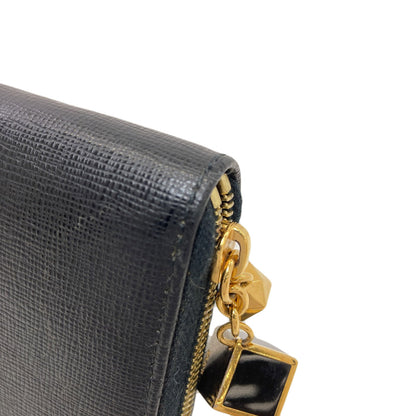 FENDI フェンディ ロゴ カードケース レザー レディース 中古