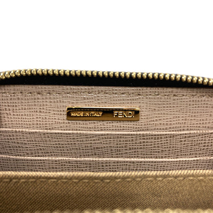 FENDI フェンディ ロゴ カードケース レザー レディース 中古