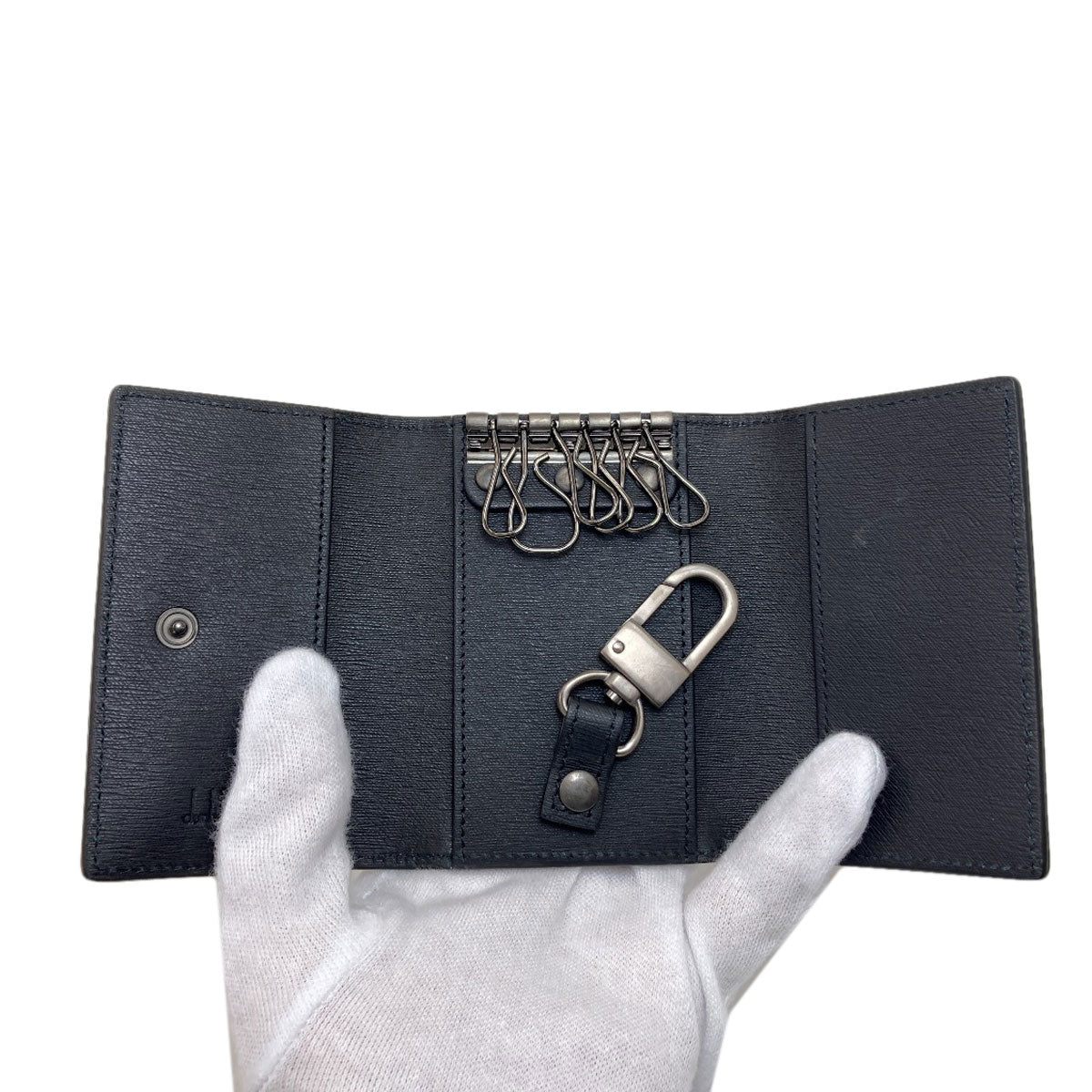 Dunhill ダンヒル ロゴ キーケース レザー メンズ 中古