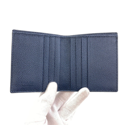 PRADA プラダ ロゴ 二つ折り財布（小銭入れなし） レザー レディース 中古