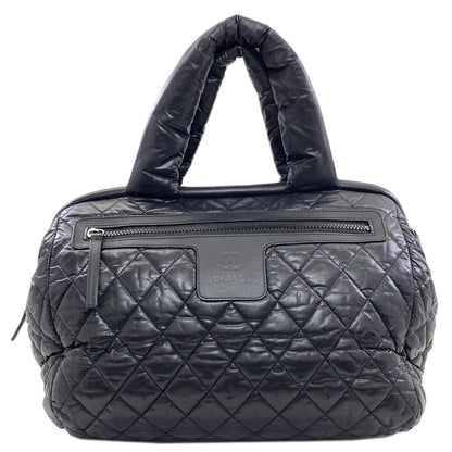 CHANEL シャネル コココクーン シルバー金具 ボストンバッグ ナイロン レディース 中古