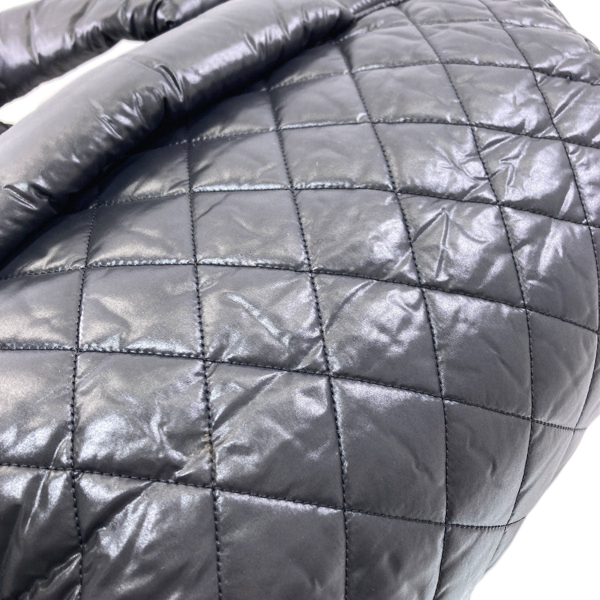 CHANEL シャネル コココクーン シルバー金具 ボストンバッグ ナイロン レディース 中古