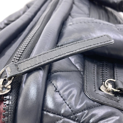 CHANEL シャネル コココクーン シルバー金具 ボストンバッグ ナイロン レディース 中古