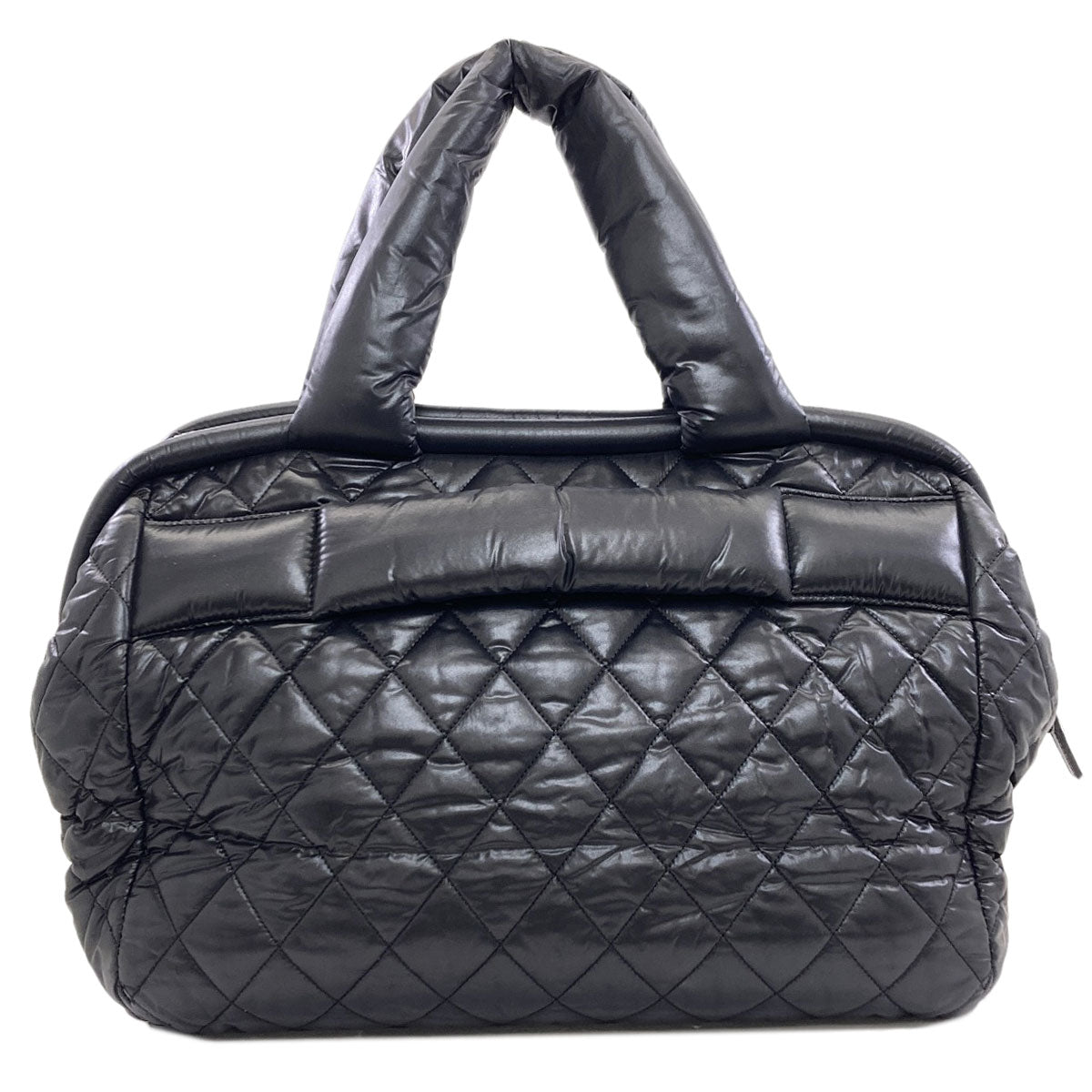 CHANEL シャネル コココクーン シルバー金具 ボストンバッグ ナイロン レディース 中古