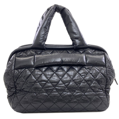 CHANEL シャネル コココクーン シルバー金具 ボストンバッグ ナイロン レディース 中古
