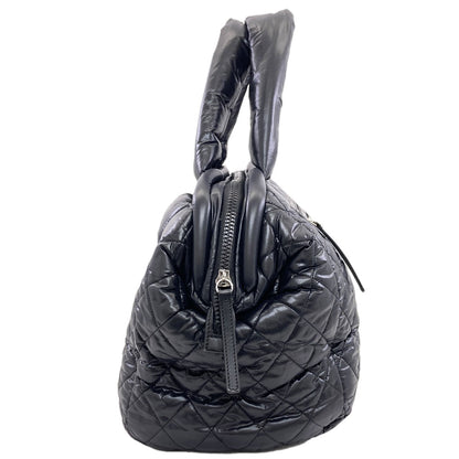 CHANEL シャネル コココクーン シルバー金具 ボストンバッグ ナイロン レディース 中古