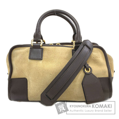 LOEWE ロエベ アマソナ 2WAY ハンドバッグ スウェード レディース 中古