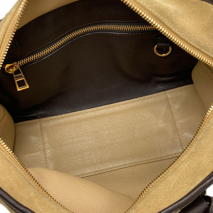 LOEWE ロエベ アマソナ 2WAY ハンドバッグ スウェード レディース 中古