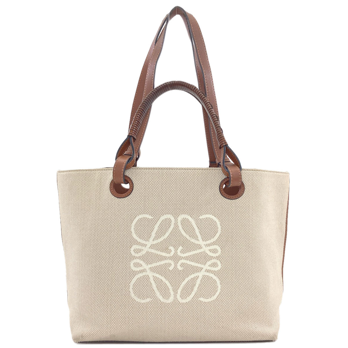 LOEWE ロエベ アナグラム 2WAY トートバッグ キャンバス レディース 中古