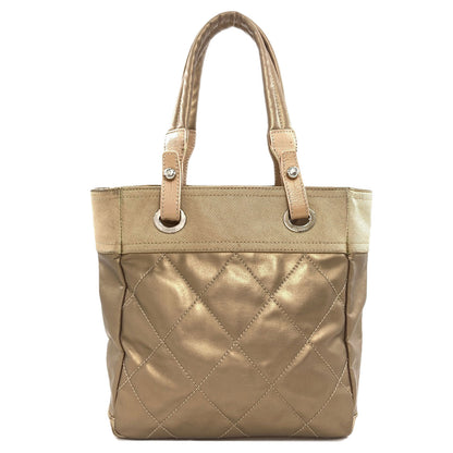 CHANEL シャネル パリビアリッツPM シルバー金具 トートバッグ キャンバス レディース 中古