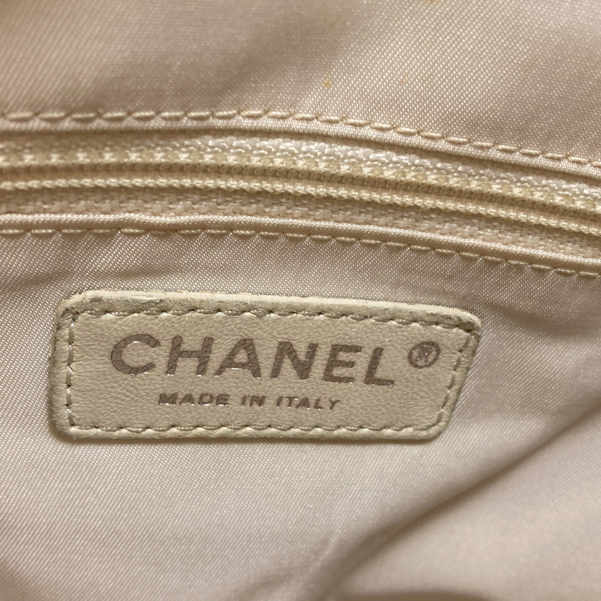 CHANEL シャネル パリビアリッツPM シルバー金具 トートバッグ キャンバス レディース 中古
