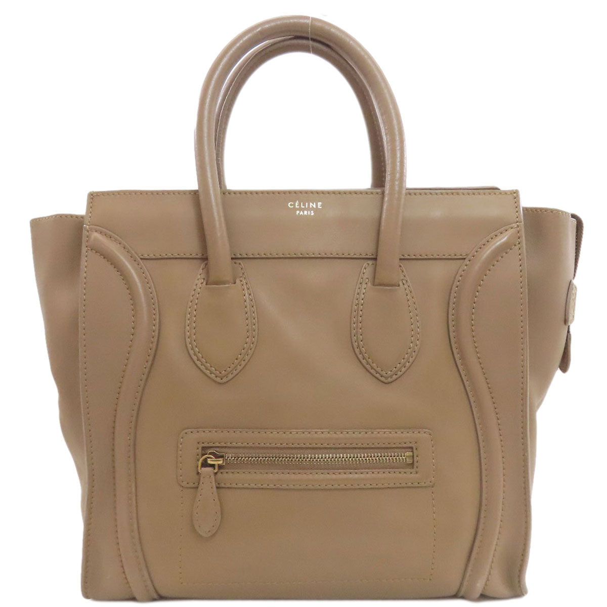 CELINE セリーヌ ラゲージミニ 2WAY トートバッグ カーフ レディース 中古
