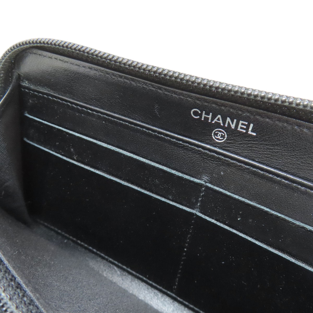 CHANEL シャネル ココマーク シルバー金具 長財布（小銭入れあり） グレインド カーフスキン レディース 中古
