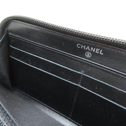 CHANEL シャネル ココマーク シルバー金具 長財布（小銭入れあり） グレインド カーフスキン レディース 中古