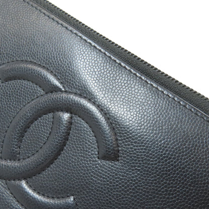 CHANEL シャネル ココマーク シルバー金具 長財布（小銭入れあり） グレインド カーフスキン レディース 中古