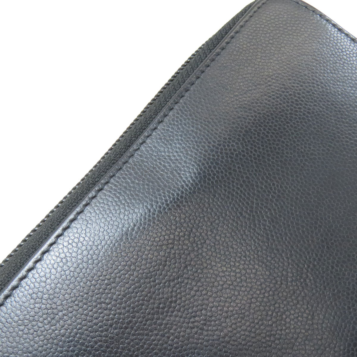CHANEL シャネル ココマーク シルバー金具 長財布（小銭入れあり） グレインド カーフスキン レディース 中古
