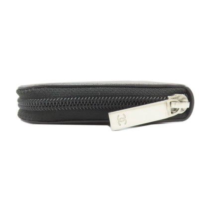 CHANEL シャネル ココマーク シルバー金具 長財布（小銭入れあり） グレインド カーフスキン レディース 中古