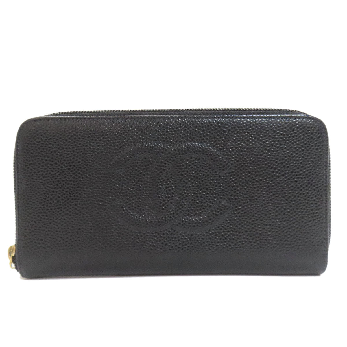 CHANEL シャネル ココマーク ゴールド金具 長財布（小銭入れあり） グレインド カーフスキン レディース 中古
