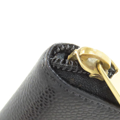 CHANEL シャネル ココマーク ゴールド金具 長財布（小銭入れあり） グレインド カーフスキン レディース 中古