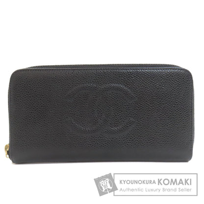 CHANEL シャネル ココマーク ゴールド金具 長財布（小銭入れあり） グレインド カーフスキン レディース 中古