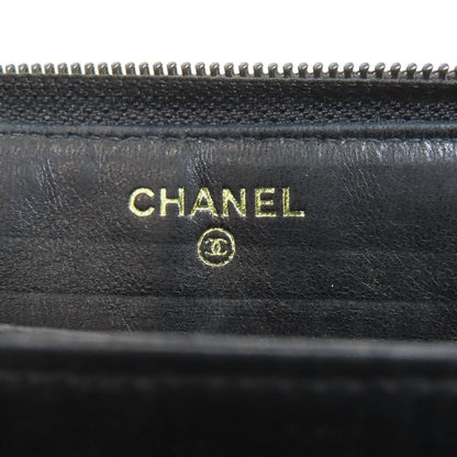 CHANEL シャネル ココマーク ゴールド金具 長財布（小銭入れあり） グレインド カーフスキン レディース 中古