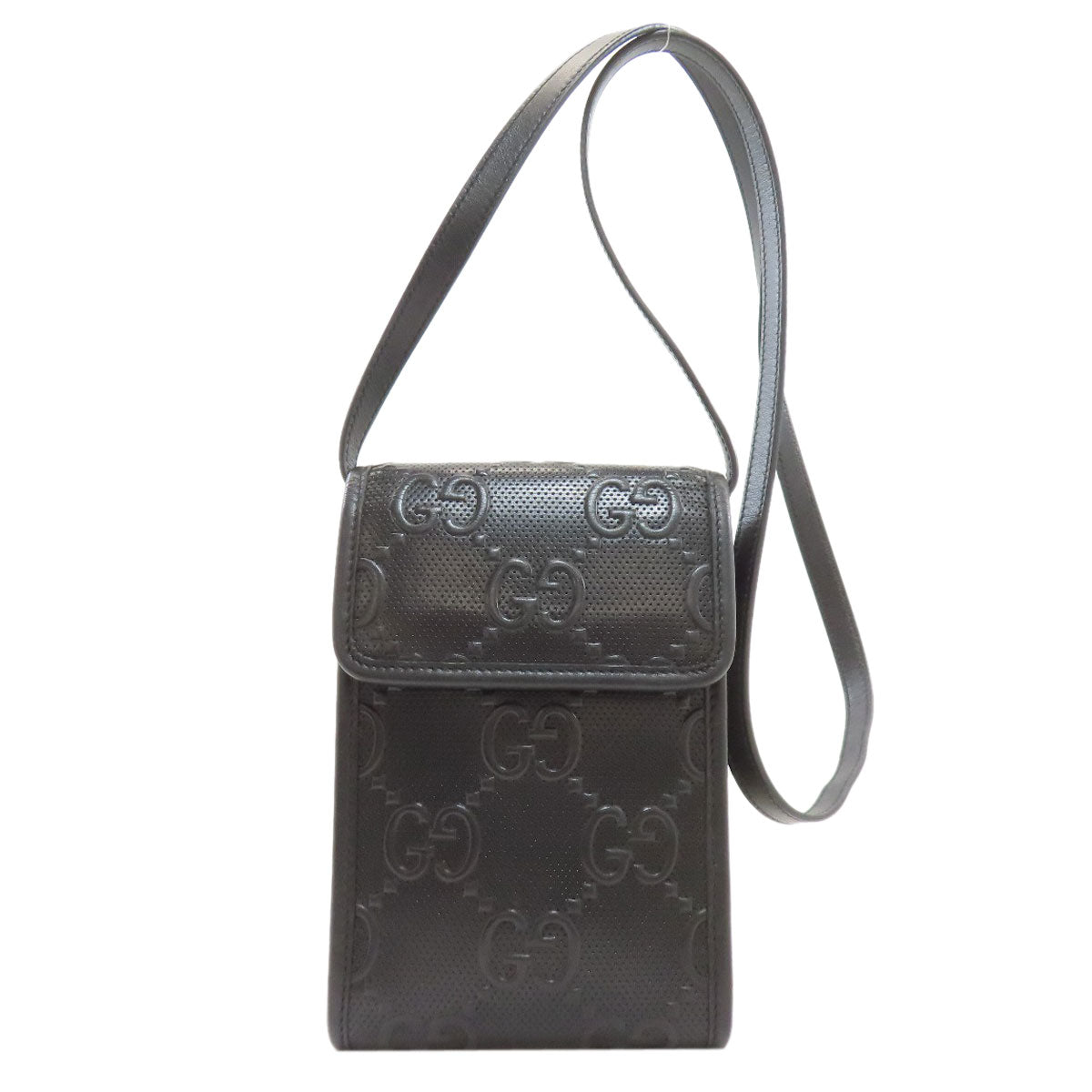 GUCCI グッチ 625571 GGエンボス ミニバッグ ショルダーバッグ カーフ メンズ 中古