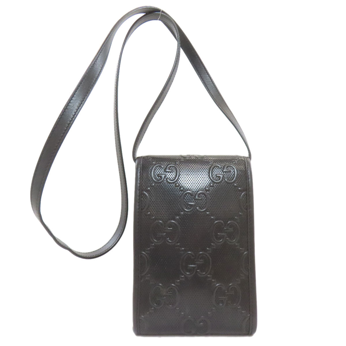 GUCCI グッチ 625571 GGエンボス ミニバッグ ショルダーバッグ カーフ メンズ 中古