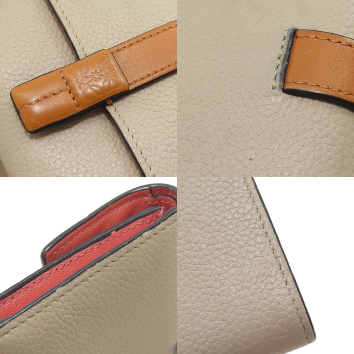 LOEWE ロエベ バーティカル ウォレット スモール 二つ折り財布（小銭入れあり） カーフ レディース 中古