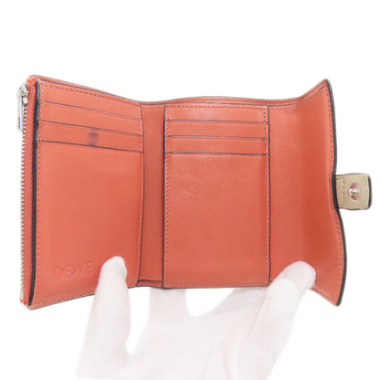 LOEWE ロエベ バーティカル ウォレット スモール 二つ折り財布（小銭入れあり） カーフ レディース 中古